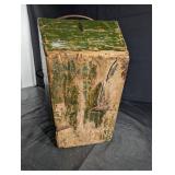 Jersey Grain Company Wooden Grain Crate - Vintage Green with Rope Handle