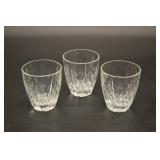 Crystal Glass Tumblers - Faceted Cut Pattern (Set of 3)