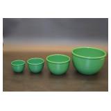 Chantal Green Ceramic Nesting Bowls - 4-Piece Set - Made in Italy