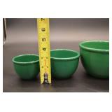 Chantal Green Ceramic Nesting Bowls - 4-Piece Set - Made in Italy