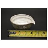 Japanese Stoneware Teapot Set with 4 Cups & White Swirl Bowl in Box - Gray Crackle Glaze