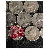 90% Silver Washington Quarters Mix - 15 Coins