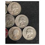 90% Silver Washington Quarters Mix - 15 Coins