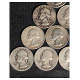 90% Silver Washington Quarters Mix - 14 Coins