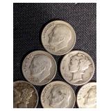 Lot Of 21 90% Mercury And Roosevelt Dimes Various Dates