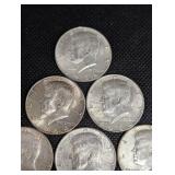 Lot Of 10 1964 90% Silver Kennedy Half Dollars