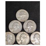 Washington Quarters 1957-1964 90% Silver (Lot of 10)