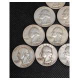 Washington Quarters 1957-1964 90% Silver (Lot of 10)