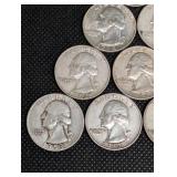 Washington Quarter 1953-1964 - 10 Coins - 90% Silver US Currency