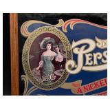 Pepsi-Cola Vintage Advertising Sign - Framed Lithograph A Nickel Drink Worth a Dime 5¢