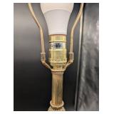 Stiffel Brass Table Lamps - Pair with Harp Shade Supports