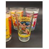 Simpsons 16oz Pint Glass Set - Assorted Characters (Homer, Moe, Batman, Superman)