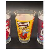 Simpsons 16oz Pint Glass Set - Assorted Characters (Homer, Moe, Batman, Superman)