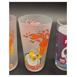 Simpsons 16oz Pint Glass Set - Assorted Characters (Homer, Moe, Batman, Superman)