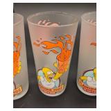 Simpsons 16oz Pint Glass Set - Assorted Characters (Homer, Moe, Batman, Superman)