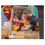 Barbie Carry Case With 2 Vintage Dolls & Assorted Clothing Accessories - 1960s