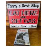Fanny Rest Stop Tin Sign & Sniper Contracts PC Game