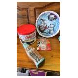 Coke Plate, Coke Tin Bucket, Tin Bottle, Dale Jarrett Figure