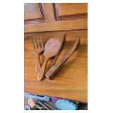 Salt & Pepper Grinder, Corn Cutter, Wooden Utinsels.