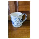 Dutch Blue Piggy Bank, 2 Mugs, Dutch Decor
