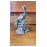 Vintage Plate Wory Dynasty, Butterfly Cream, Peacock