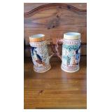 2 German Steins, 2 different scenes