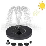 Dartwood Solar Water Fountain/Bird Bath with 4 Different Nozzle Heads - Perfect for Bird Bath and Small Ponds
