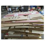 Pallet of Around 50 Heavy Duty Used Cardboard Gaylord Boxes in Excellent Condition.