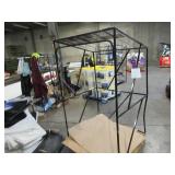 Welded Black Metal Frame Built to Fit Onto Pallets with Angled Roof - Perfect for Projects