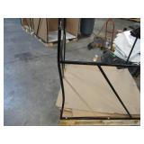 Welded Black Metal Frame Built to Fit Onto Pallets with Angled Roof - Perfect for Projects