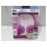 NEW NEW Altec Lansing 2-in-1 Bluetooth Kid-Safe Headphones - Princess Pink