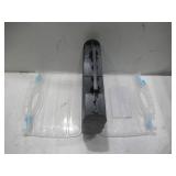 NEW ArtBin 6877AG Double-Sided Quick View Carrying Case, Portable Art & Craft Organizer with Removable Dividers, [1] Plastic Storage Case, Black/Aqua with Clear Lid