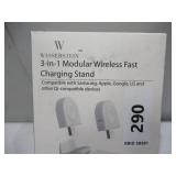 Wasserstein 3-in-1 Wireless Charging Station Compatible with Samsung, Apple, Google and Other Qi-Enabled Devices