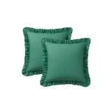 NEW Draper James 2-Pack Solid Ruffle Decorative Pillows - Green
