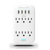 Monster 5016W 6 Outlet, 4 USB-A Wall Tap Power Supply