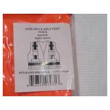 NEW PIP ANSI Type R Class 2 Two-Tone Eleven Pocket Surveyors Vest with Solid Front and Mesh Back- LARGE