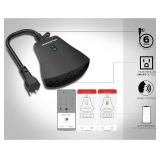 Monster Outdoor Smart Outlet Plug, 3-Outlet, Voice Control Compatible with Alexa and Google Assistant, Scheduling, Timer Control, Automation, Quick Setup via 2.4GHz Wi-Fi, Smart Outdoor Plug