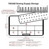 NEW ArtBin 7003AB Sew-Lutions Sewing Supply Storage System with Lift-Out Thread Spool Tray, [1] Plastic Storage Case, Clear