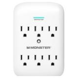 Monster Wall Tap Plug 6-Outlet Extender with Outlet Surge Protector for Home, Travel, Office, Home Appliances, Computers, and Smart Phone Devices – 300J and ETL Listed