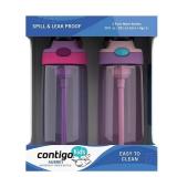 NEW Contigo® Kids 20-oz Water Bottle with AUTOSPOUT® Lid, 2-Pack - Pink/