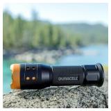 NEW Duracell 350 Lumen Aluminum Focusing Flashlight - Ultra-Light - 3 Modes and 3-AAA Batteries Included