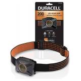 NEW  Duracell 200 Lumen LED Headlamp - Comfortable and Ultra-Strong Design with 3 Modes and 3-AAA Batteries Included