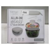 NEW Bentgo All-in-One Tinted Glass Salad Container - Soft Khaki Green/Gray