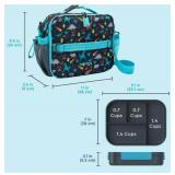 NEW Bentgo 2-Piece Kids Snap & Go Lunch Set: Leak-Proof Lunch Box & Deluxe Insulated Lunch Bag - Dinosaurs