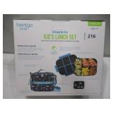 NEW Bentgo 2-Piece Kids Snap & Go Lunch Set: Leak-Proof Lunch Box & Deluxe Insulated Lunch Bag - Dinosaurs