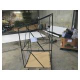 Welded Black Metal Frame Built to Fit Onto Pallets with Angled Roof - Perfect for Projects