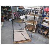Welded Black Metal Frame Built to Fit Onto Pallets with Angled Roof - Perfect for Projects