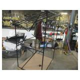 Welded Black Metal Frame Built to Fit Onto Pallets with Angled Roof - Perfect for Projects