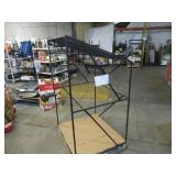 Welded Black Metal Frame Built to Fit Onto Pallets with Angled Roof - Perfect for Projects