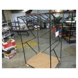 Welded Black Metal Frame Built to Fit Onto Pallets with Angled Roof - Perfect for Projects